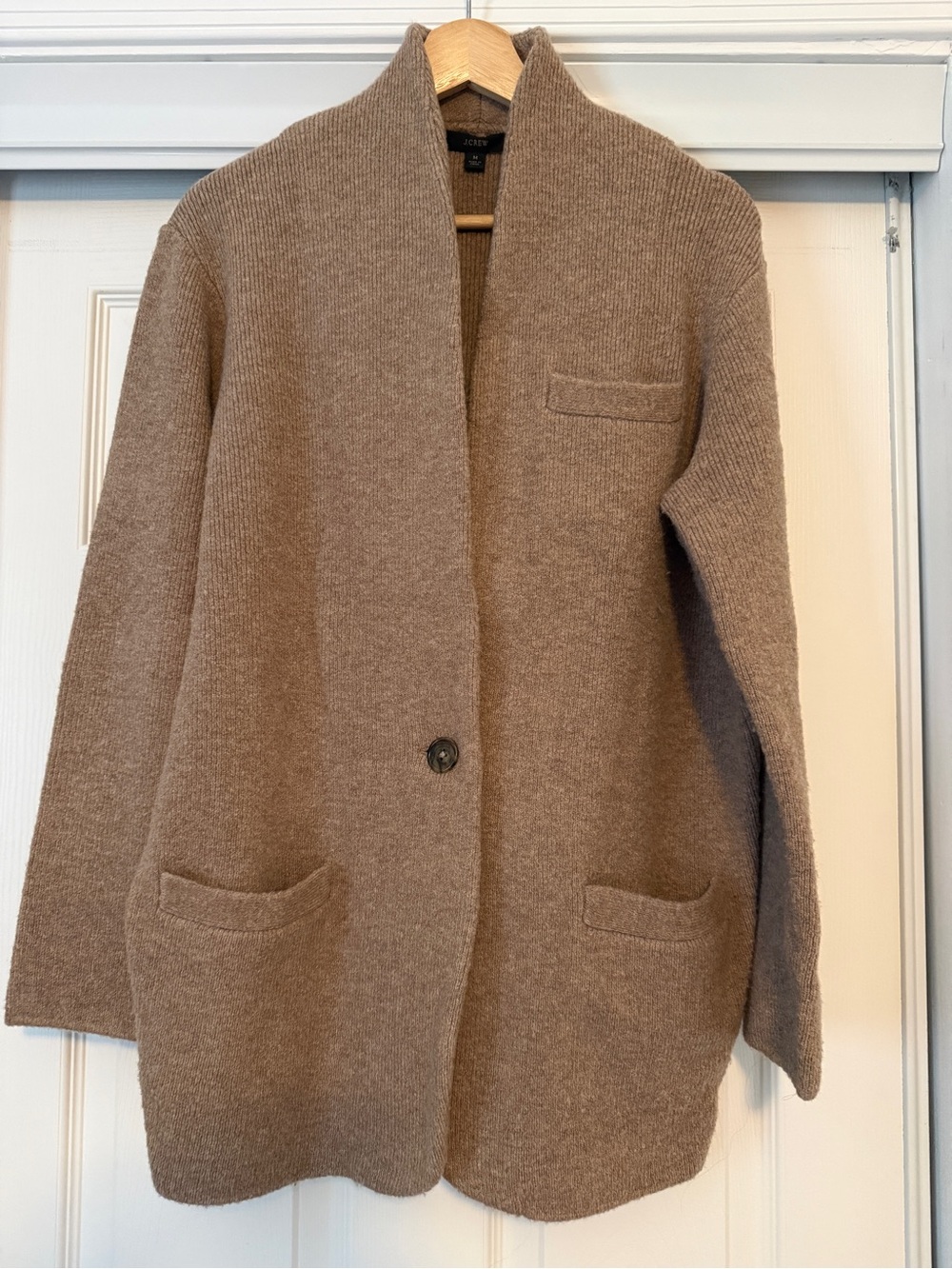 JCrew Front Wool Blend Cardigan Coat Size M